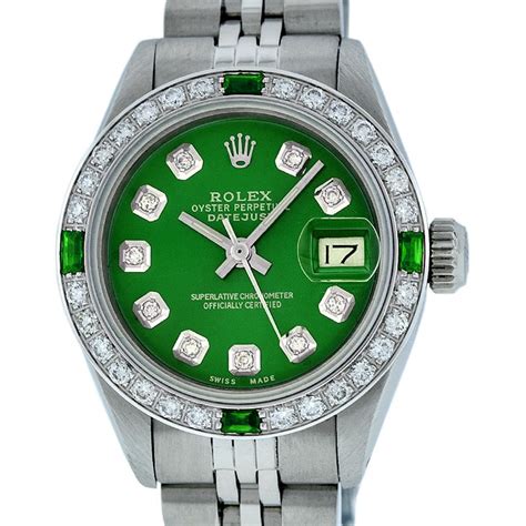 rolex green ladies|Rolex green face price.